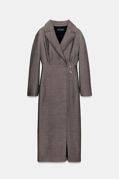 WRAP MIDI DRESS