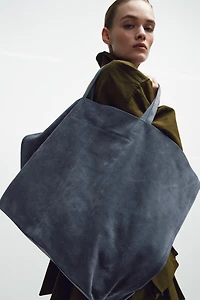 SAC MAXI SHOPPER EN CROÛTE DE CUIR