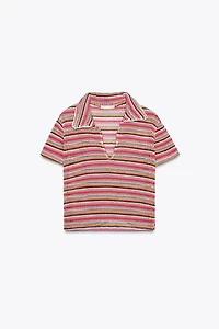 CROCHET POLO SHIRT
