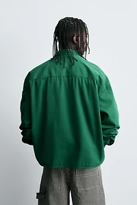 CONTRAST EMBROIDERY SHIRT