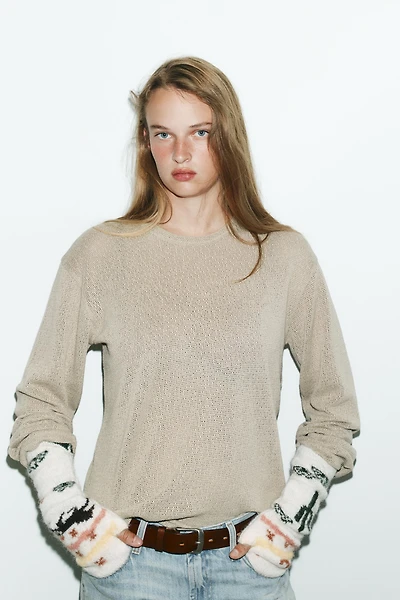 MITAINES IMPRIMÉES EN MAILLE