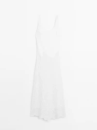 Robe midi ample en coton mélangé