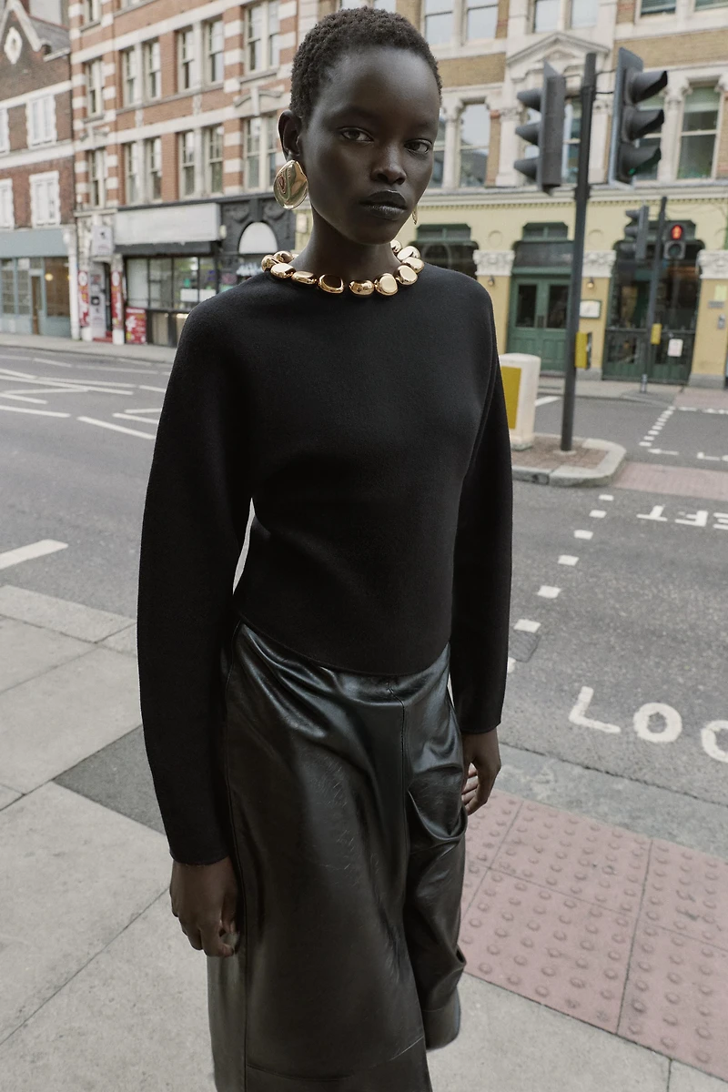 KNIT METALLIC BALL JUMPER