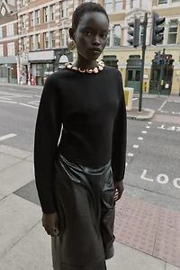 KNIT METALLIC BALL JUMPER