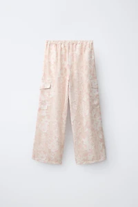PANTALON CARGO IMPRIMÉ FLEURS