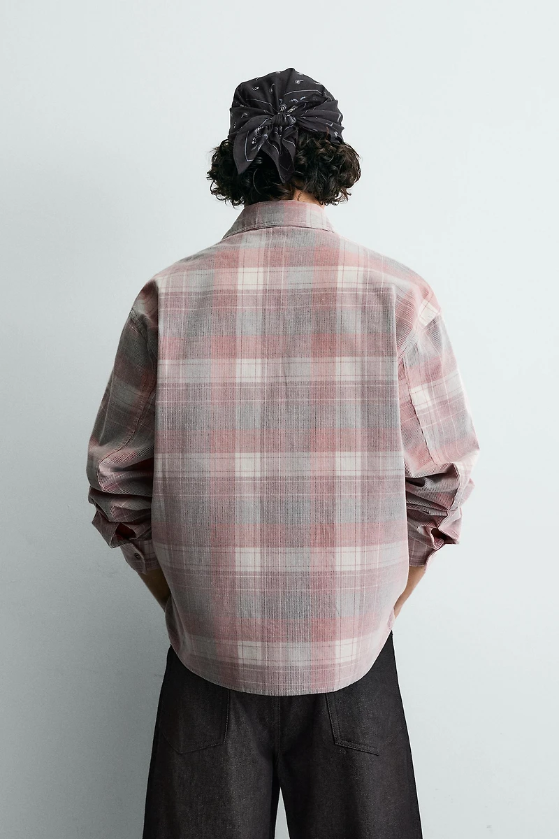 PLAID CORDUROY SHIRT