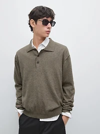 Yak wool blend knit sweater