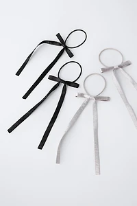 FOUR-PACK OF BOW HAIR TIES