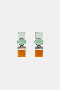 BOUCLES D'OREILLES TRIPLES PIÈCES GÉOMÉTRIQUES