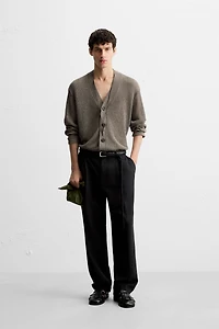 OPEN KNIT TEXTURED CARDIGAN