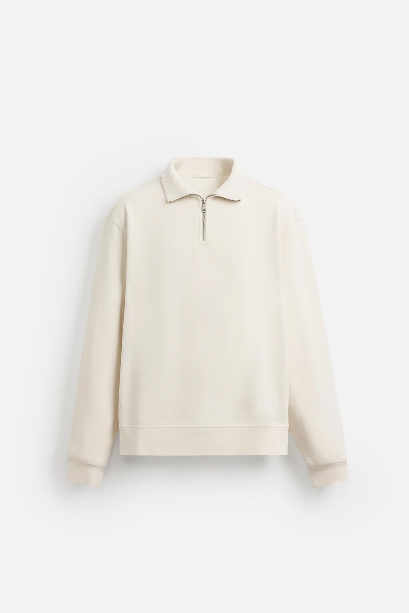 SWEAT COL ZIPPÉ BASIQUE