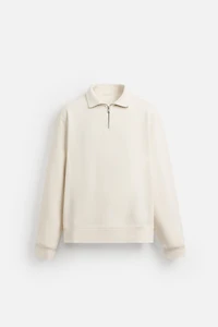 SWEAT COL ZIPPÉ BASIQUE