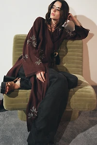 EMBROIDERED LINEN KIMONO ZW COLLECTION