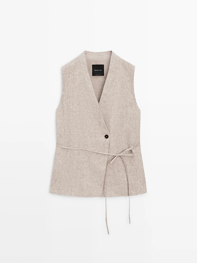 Double-breasted suit waistcoat