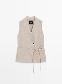 Double-breasted suit waistcoat