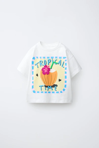 TROPICAL PRINT T-SHIRT