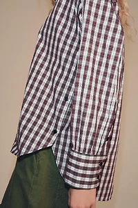 ZW COLLECTION OVERSIZED PLAID SHIRT