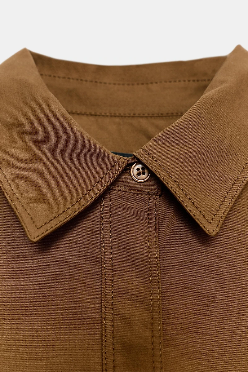 POPLIN SHIRT DRESS ZW COLLECTION
