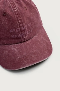 WASHED TEXT PRINT CAP