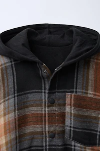 PLAID HOODIE OVERSHIRT