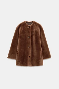 MANTEAU 100 % CUIR RÉVERSIBLE