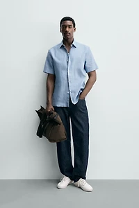 LINEN COTTON REGULAR FIT SHIRT