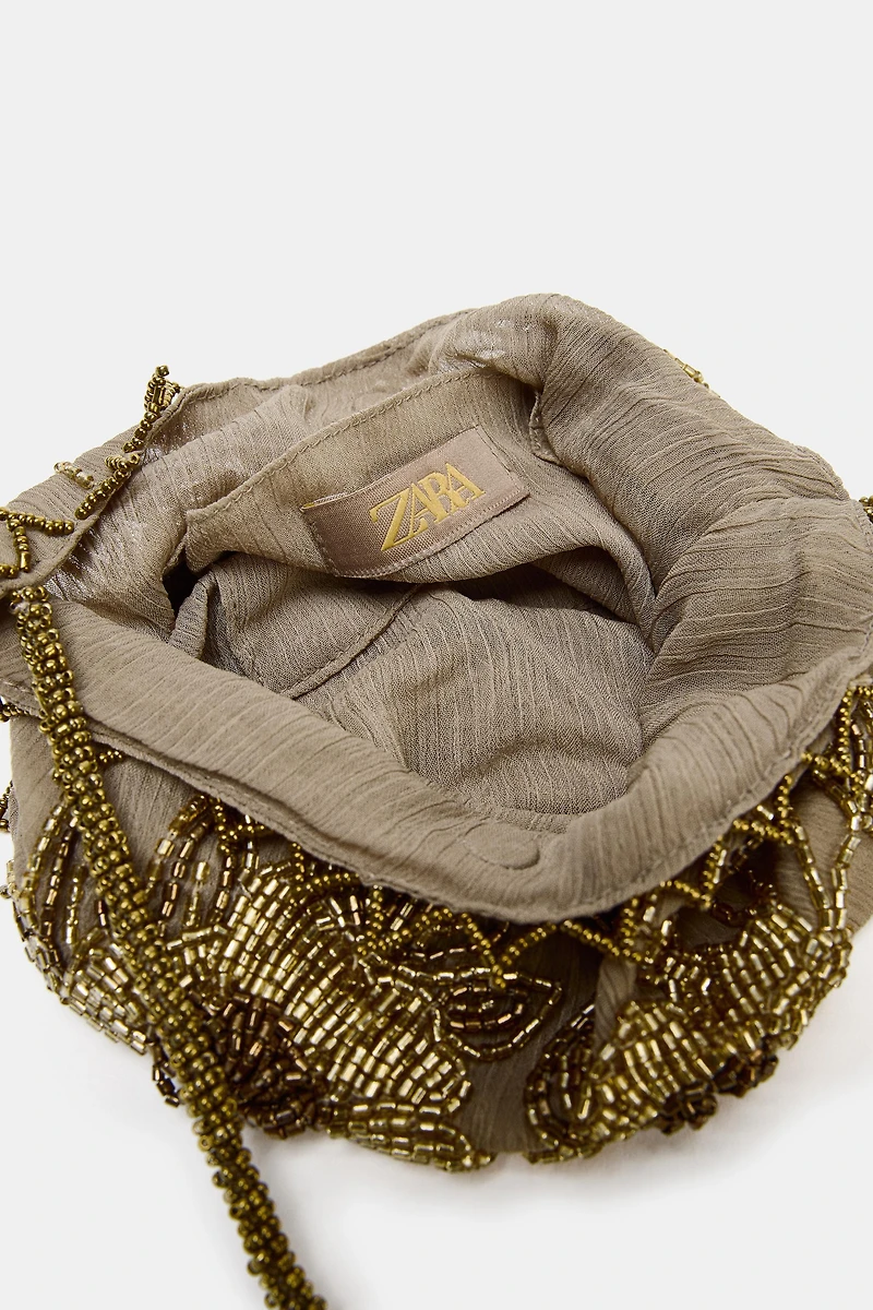 SEQUIN MINI BUCKET BAG