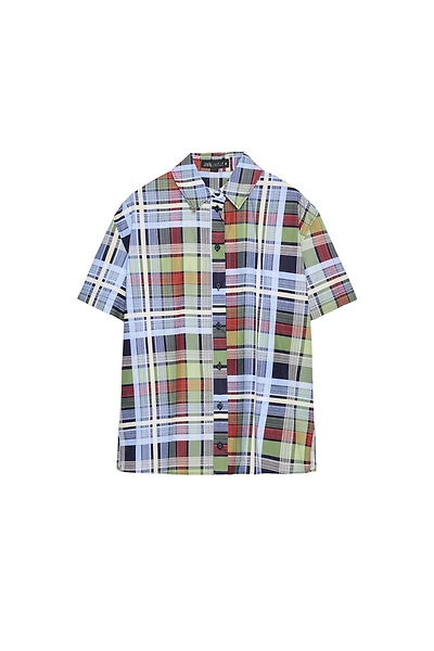 ZW COLLECTION PLAID SHORT SLEEVE SHIRT