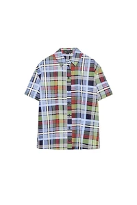 ZW COLLECTION PLAID SHORT SLEEVE SHIRT