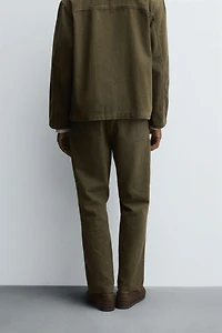 TEXTURED COTTON PANTS