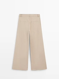 Loose fit high-waist trousers
