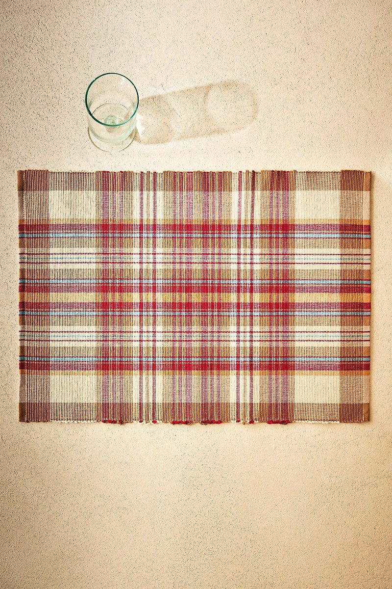 SET OF CHECK COTTON PLACEMATS (SET 2)