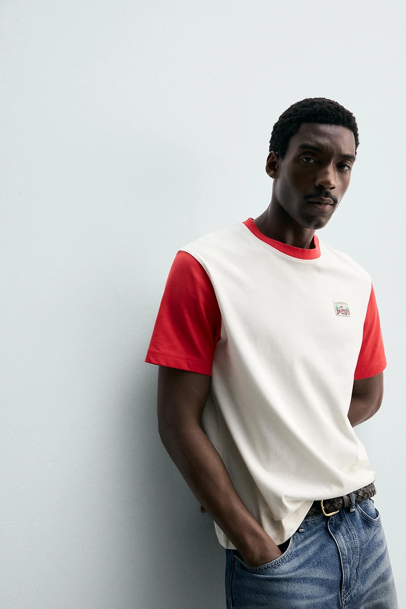COLOR BLOCK PATCH T-SHIRT