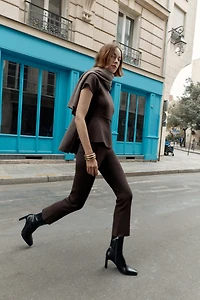 STRAIGHT LEG KNIT PANTS