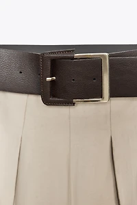 BELTED MIDI SKIRT
