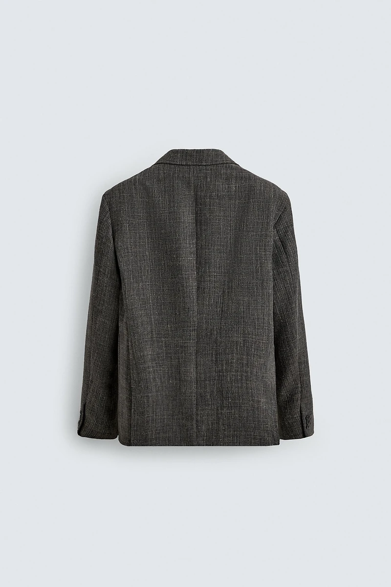 REGULAR FIT TEXTURED BLAZER