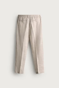 PANTALON REGULAR FIT 100 % LIN