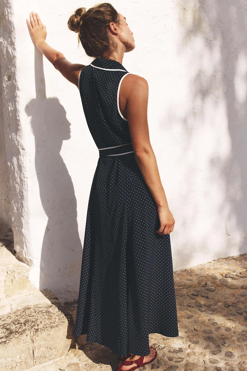 POLKA DOT MIDI DRESS