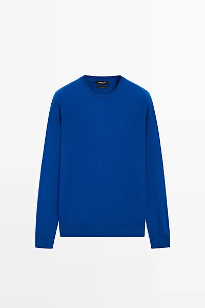 100% cashmere ribbed knit sweater
