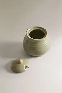 STONEWARE SUGAR BOWL