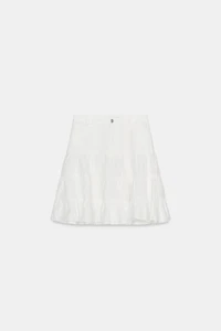 RUFFLED LINEN SKIRT