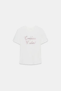 T-SHIRT INSCRIPTION STRASS