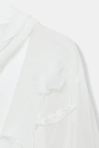 SEMI-SHEER FLOWER BLOUSE