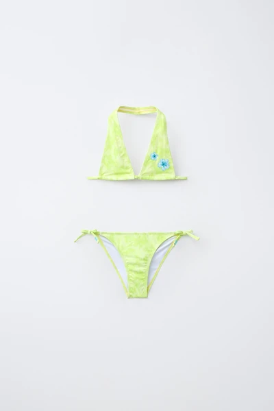 TIE-DYE HIBISCUS BIKINI, Ages 6–14