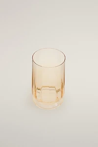 GLASS SOFT DRINK TUMBLER WITH LINES