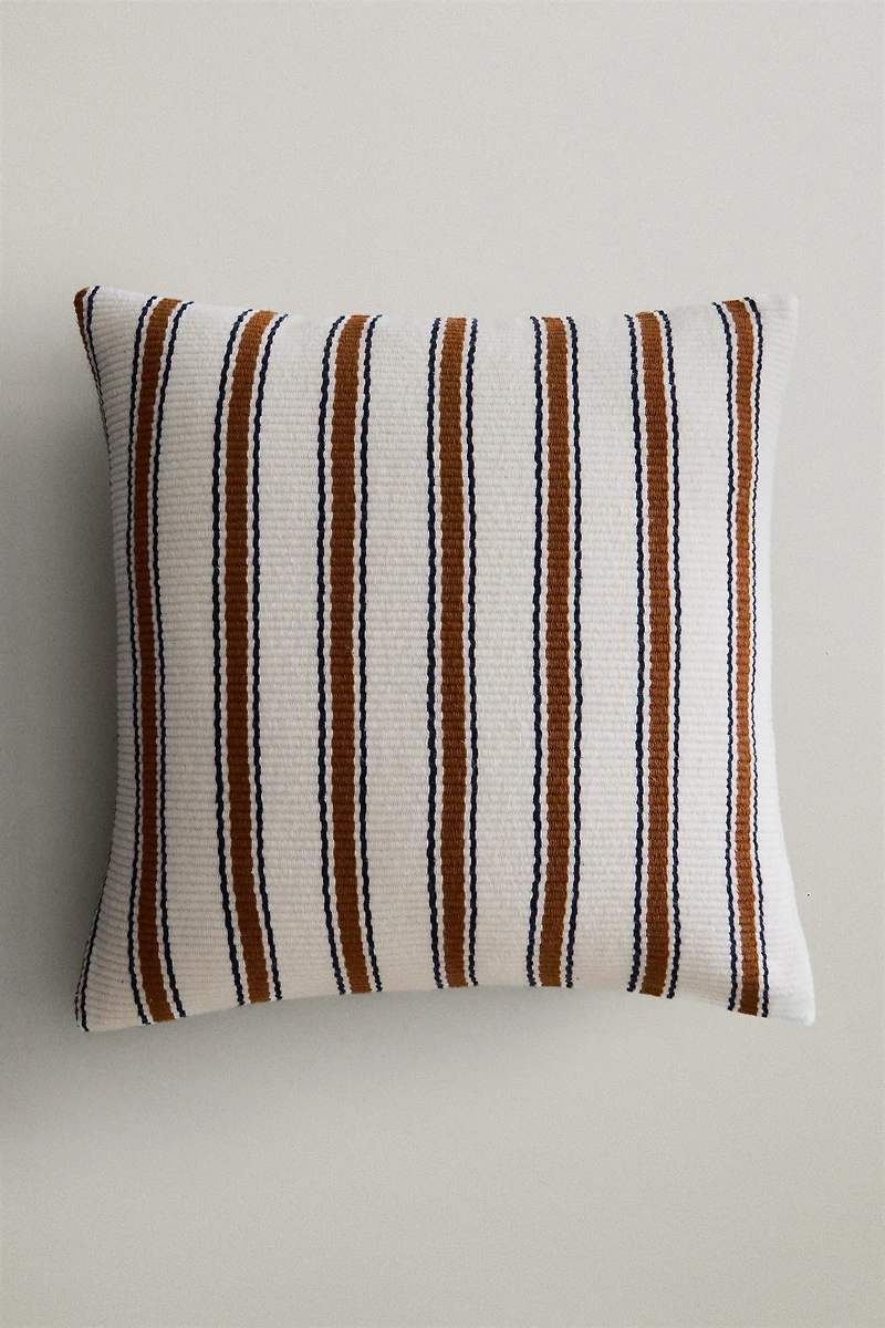STRIPED THROW PILLOW COVER