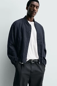 BLOUSON BOMBER 100% LIN