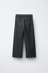 PLAID DRAWSTRING PANTS