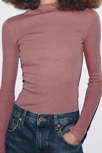 LONG SLEEVE RIBBED BODYSUIT