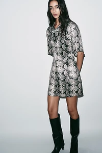 ANIMAL PRINT MINI DRESS